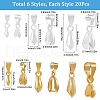 SUNNYCLUE 120Pcs 6 Styles Brass Ice Pick Pinch Bails for Pendant Making KK-SC0005-18-2