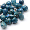 Teardrop Natural Agate Pendants G-Q435-08-1