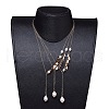 Single Pearl Pendant Necklaces NJEW-JN02710-2