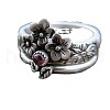 Tibetan Style Alloy Rhinestone Finger Rings FS-WG48FD4-04-5