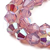 Baking Painted Transparent Glass Beads Strands GLAA-F029-TM6mm-07-3