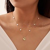 Conch Shaped 925 Sterling Silver & Natural Freshwater Pearl Pendant Necklaces for Women NJEW-M097-02G-2