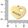 Mother's Day Ion Plating(IP) 304 Stainless Steel Pendants STAS-N104-06G-3