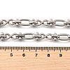 304 Stainless Steel Oval Infinity Link Chain Necklaces for Women Men NJEW-K249-20C-P-5