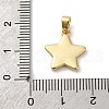 Brass Pave Natural White Shell Star Charms KK-P308-02G-3