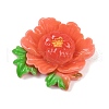 Opaque Resin Flowers Cabochons RESI-R463-02D-1