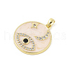 Brass Micro Pave Cubic Zirconia Pendants KK-P300-05G-2