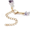 Natural Fluorite Chip Beaded Bracelets for Women BJEW-JB11742-06-4