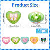 SOFPLATE 55Pcs UV Plated Acrylic Beads FIND-SP0002-69-2