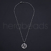 Non-Tarnish 201 Stainless Steel Pendants Necklaces NJEW-S105-JN726-45-1-2