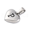 304 Stainless Steel Pendants STAS-P278-01P-P-1-2