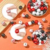 Halloween Theme Printed Natural Wooden Beads WOOD-YW0001-22-3