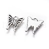 Tibetan Style Alloy Butterfly Charms TIBEP-17627-AS-NR-2