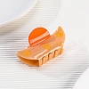 Fan with Fringe Cellulose Acetate(Resin) Claw Hair Clips PW-WG7066F-01-1
