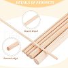 Olycraft 36Pcs 6 Style Beech Wood Sticks DIY-OC0009-26-4