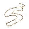 3.5MM 304 Stainless Steel Oval Link Chain Necklaces NJEW-T016-08G-4