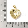 Brass Micro Pave Cubic Zirconia Pendants KK-C058-07G-3