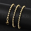 Rack Plating Brass Ball Chain Necklaces for Women NJEW-G102-01A-G-2