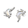 Brass Micro Pave Cubic Zirconia with Resin Pendants KK-Z103-04P-2