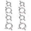 GOMAKERER 8Pcs 4 Styles 304 Stainless Steel Smooth Surface Spring Ring Clasps STAS-GO0001-23-1