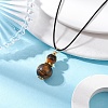 Natural Tiger Eye Gourd Pendant Necklaces NJEW-JN05246-06-1