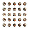 50Pcs Printed Natural Wooden Beads WOOD-TA0001-56-13