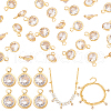   30Pcs Brass Micro Pave Cubic Zirconia Pendants KK-PH0010-12-1