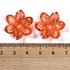Transparent Acrylic Bead Caps OACR-H118-03G-3
