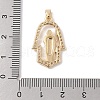 Brass Clear Cubic Zirconia Pendants KK-Z050-04G-3