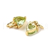 Brass Micro Pave Cubic Zirconia Charms KK-P192-08-G10-2