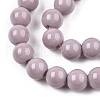 Opaque Solid Color Glass Beads Strands GLAA-T032-P6mm-07-2