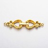 Brass Micro Pave Cubic Zirconia Fold Over Clasps ZIRC-F013-01G-FF-2