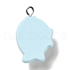 Opaque Resin Pendants RESI-G043-D03-B-3