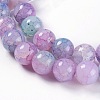 Crackle Glass Beads Strands X-CCG-L002-B-24-2