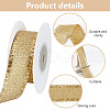 10 Yards Polyester Ribbons with Fringe Edge OCOR-WH0070-120B-4