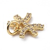 Brass Micro Pave Cubic Zirconia Charms ZIRC-F131-16G-12-3