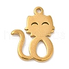 304 Stainless Steel Charms STAS-H134-01G-2