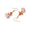 Angel Handmade Glass Seed Beads Dangle Earrings for Women EJEW-MZ00395-03-4