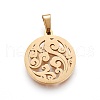 304 Stainless Steel Pendants STAS-P234-15G-2