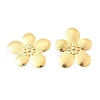 304 Stainless Steel Flower Stud Earrings EJEW-P312-03B-G-4