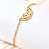 Funny 201 Stainless Steel  Watermelon Link Bracelets BJEW-B128-01G-3