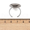 304 Stainless Steel Cuff Ring Components STAS-D372-07P-07-3