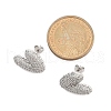 Brass Micro Pave Clear Cubic Zirconia Stud Earrings for Women EJEW-F352-06P-3