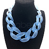 Frosted Acrylic Chunky Twisted Chain Necklacs for Women FS-WG1B9A7-06-1