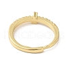 Rack Plating Brass Clear Cubic Zirconia Number 1 Adjustable Rings for Women RJEW-S407-09G-01-3