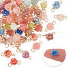 AHADERMAKER 5Pcs Synthetic Coral Connector Charms FIND-GA0004-11-1