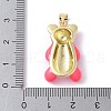 Rack Plating Brass with Enamel Pendants KK-B091-20G-02-3