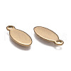 Oval Ion Plating(IP) 304 Stainless Steel Stamping Blank Tag Charms STAS-L159-07G-2