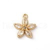 Brass Micro Pave Cubic Zirconia Charms KK-D371-04F-G-1