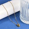 Ion Plating(IP) 304 Stainless Steel Pendant Necklaces NJEW-R050-01G-15-3